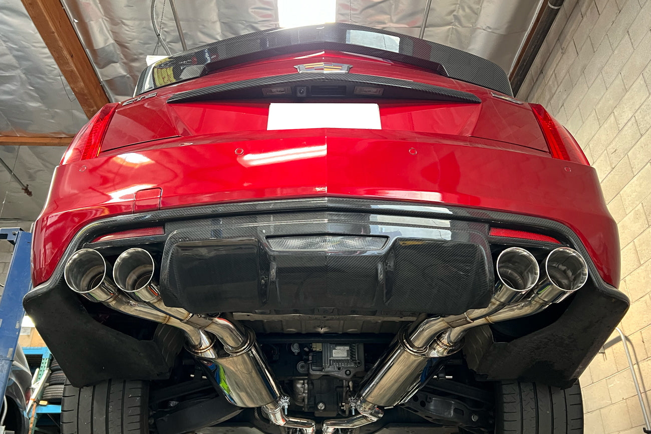 2016+ Cadillac CTS-V V3 Sedan | NPP Valved Axle Back Quad Tips Exhaust